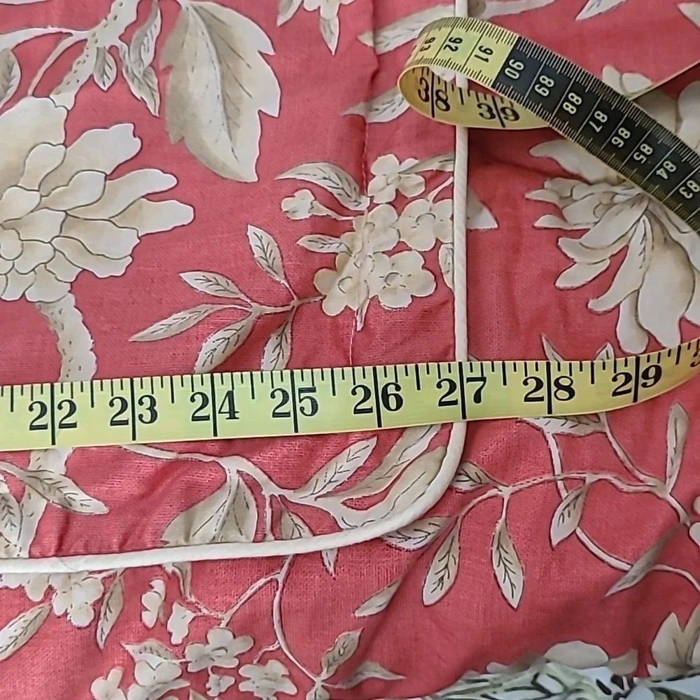 EUC Lauren Ralph Lauren Villa Camelia Floral Fretwork Comforter/Euro Shams Set
